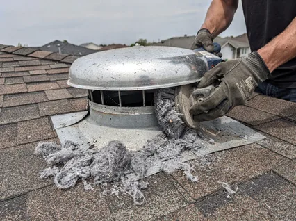 Cleaning Dryer Vent On Roof in Pompano Beach