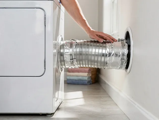 Professional dryer vent hose installation by Pompano Beach Dryer Vent Cleaning in Pompano Beach