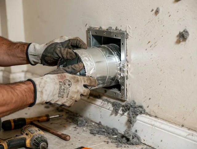 Professional dryer vent repair and installation by Pompano Beach Dryer Vent Cleaning in Pompano Beach